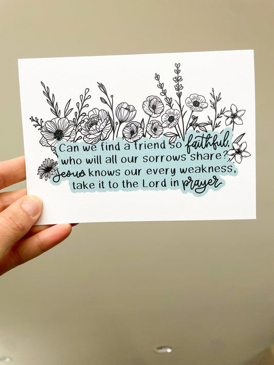 Hymn Floral: What a Friend We Have in Jesus