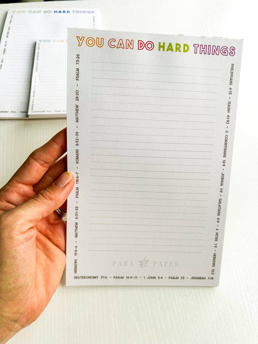 Notepad Lined - You Can Do Hard Things