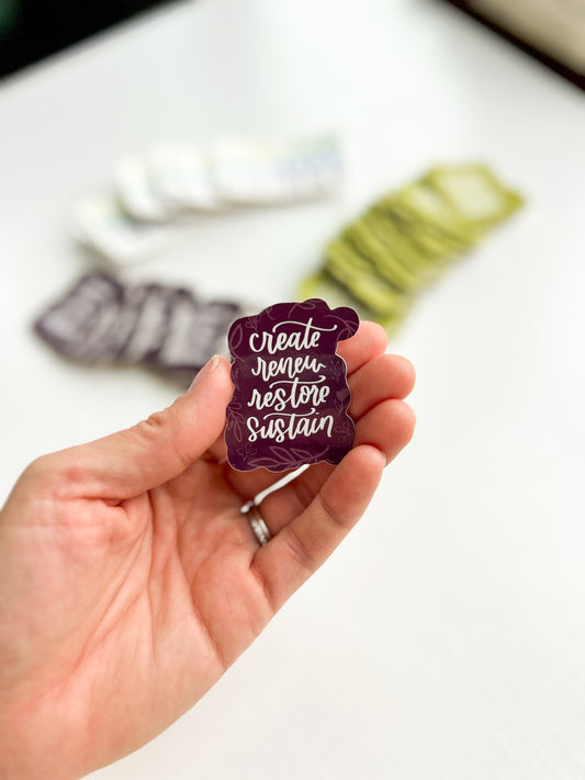Sticker: Create Renew Restore Sustain | Psalm 51