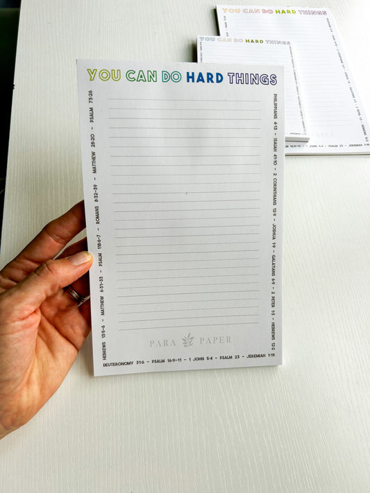 Notepad Lined - You Can Do Hard Things