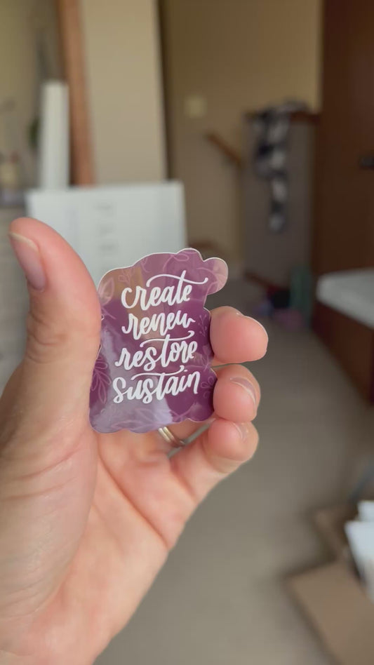 Sticker: Create Renew Restore Sustain | Psalm 51