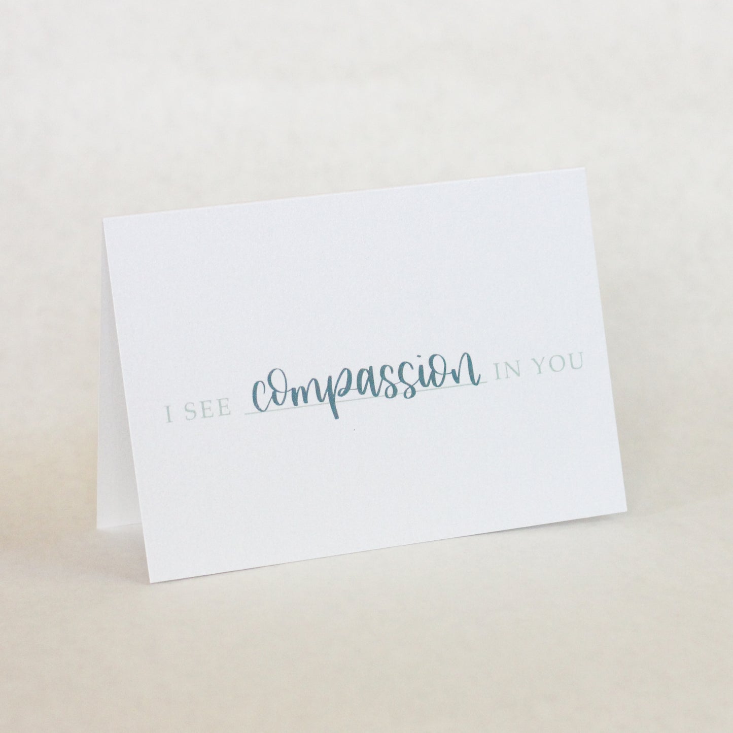 I see compassion in you