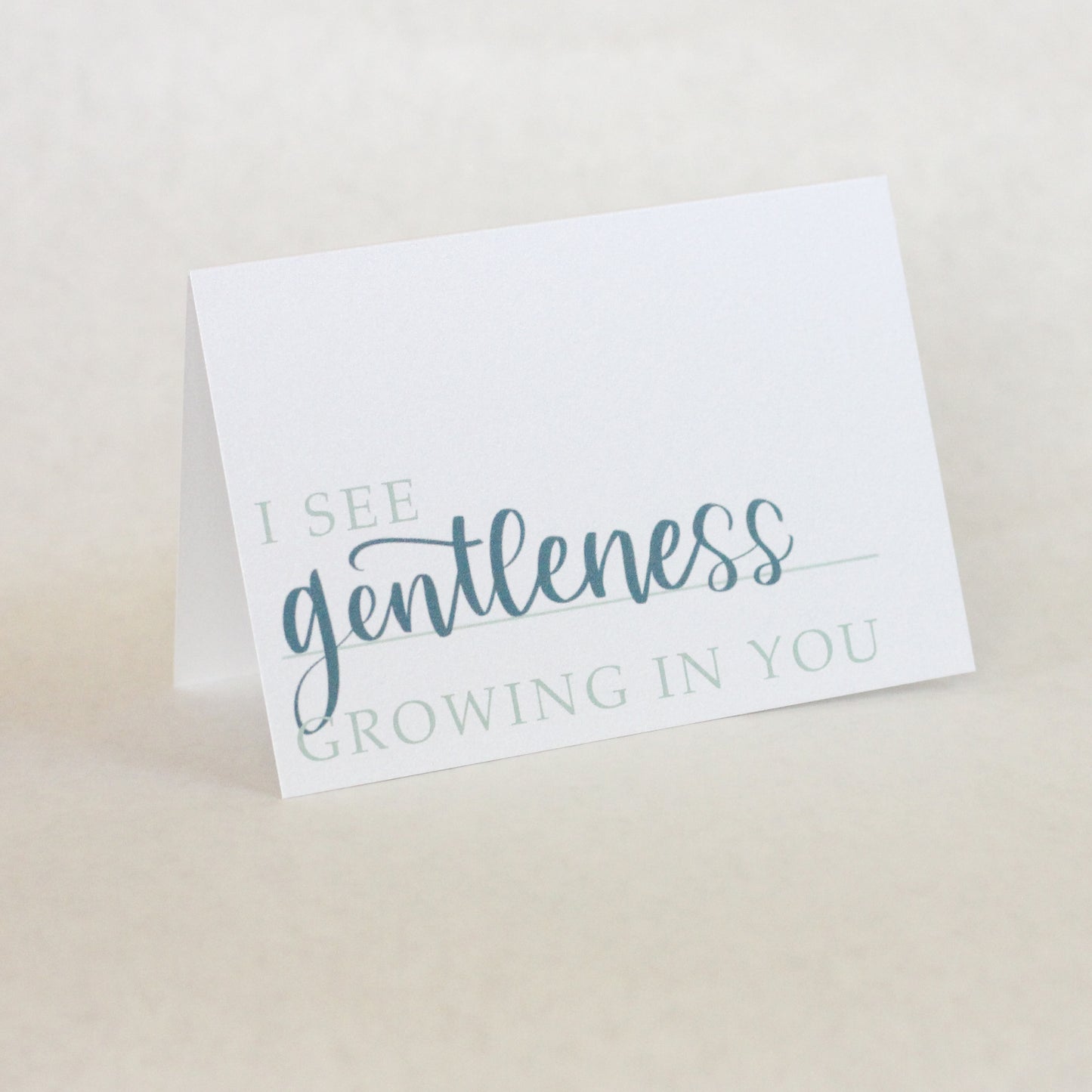 I see gentleness growing