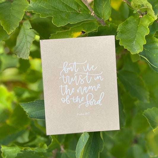 But we trust // Ps. 20:7